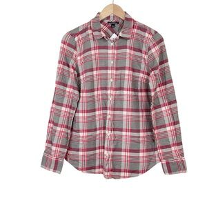 J. Crew Plaid Flannel Button Front Shirt Size Small